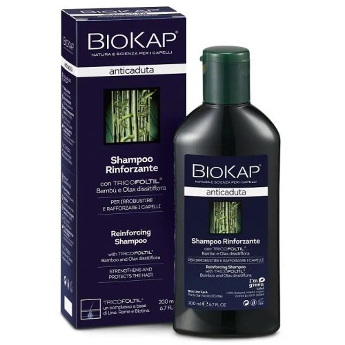 Biokap Bellezza bio erősítő sampon kurkumával és zsurlóval, 200 ml