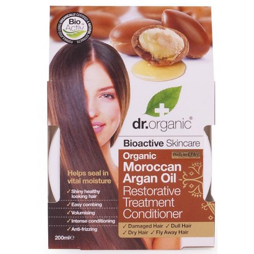 Dr Organic regeneráló hajpakolás marokkói bio argán olajjal, 200 ml