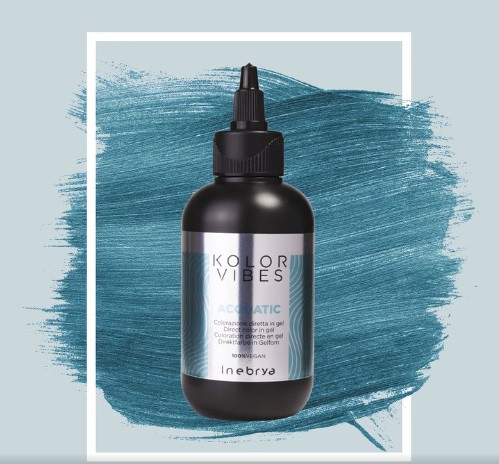 Inebrya Kolor Vibes vegán hajszinező gél, Acquatic, 150 ml