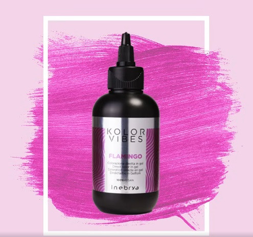 Inebrya Kolor Vibes vegán hajszinező gél, Flamingo, 150 ml