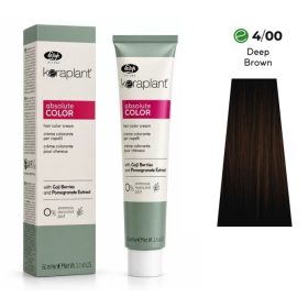   Lisap Keraplant Absolute Color ammónia-, PPD- és rezorcinmentes hajfesték 60ml, 4/00