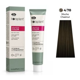   Lisap Keraplant Absolute Color ammónia-, PPD- és rezorcinmentes hajfesték 60ml, 4/78