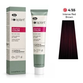   Lisap Keraplant Absolute Color ammónia-, PPD- és rezorcinmentes hajfesték 60ml, 4/55