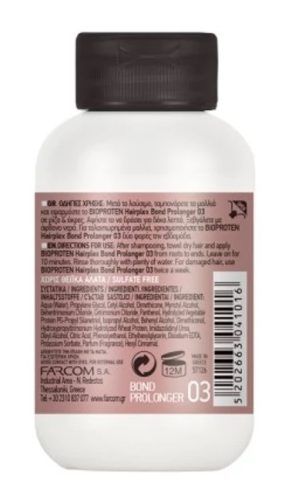 Bioproten Hairplex 03 Bond Prolonger Display Box utókezelés, 12x100 ml