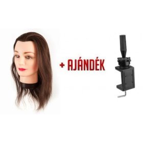   Eurostil modellező babafej humán hajjal, 40 cm + AJÁNDÉK TARTÓ