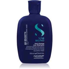   Alfaparf Semi di Lino Brunette Anti-Orange Low hamvasító sampon barna hajra, 250 ml