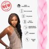 Afro szintetikus 100% kanekalon haj, 100 cm, 120 g, világos pink