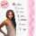 Afro szintetikus 100% kanekalon haj, 100 cm, 120 g, világos pink