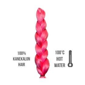Afro szintetikus 100% kanekalon haj, 60 cm, 85 g, pink (F-1)