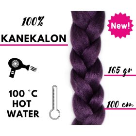 Afro szintetikus 100% kanekalon haj, 100 cm, 165 g, Violet