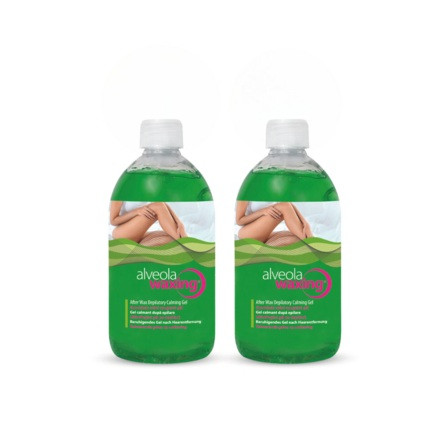 Alveola Waxing gyantázás utáni nyugtató zselé világoszöld, 2x300 ml
