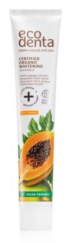 Ecodenta minősített fehérítő bio fogkrém papajával, 75 ml