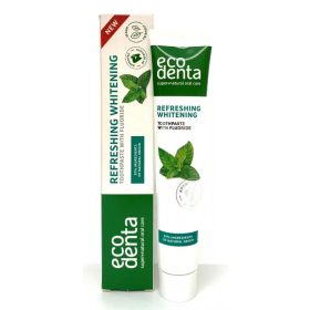   Ecodenta fehérítő fogkrém borsmentaolajjal és fluoriddal, 75 ml