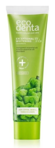 Ecodenta fehérítő fogkrém bergamot- és citromolajjal, 75 ml