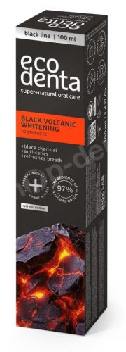 Ecodenta fehérítő fogkrém szénnel és vulkáni ásványokkal, 100 ml