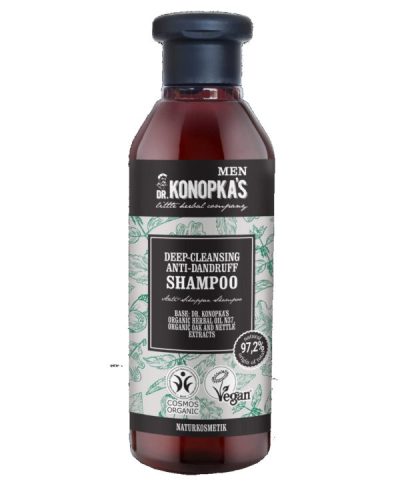 Dr Konopka's Men mélytisztító Korpás fejbőrreodás elleni sampon, 280  ml