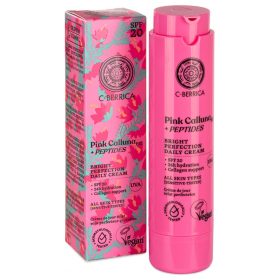   Natura Siberica C-Berrica Pink Calluna Ragyogásfokozó nappali arckrém SPF20 B12 vitaminnal és peptid