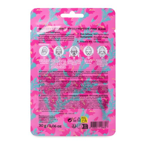 Natura Siberica C-Berrica Pink Calluna Hialuron-peptides ragyogásfokozó pink arcmaszk, 30g