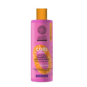   Natura Siberica Oblepikha Siberica szulfátmentes homoktövis sampon Göndör hajra hajra, 400 ml
