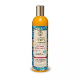   Natura Siberica ápoló homoktövis hajkondicionáló bio virágvízzel Normál hajra és Zsíros hajra hajra, 400 ml