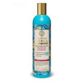   Oblepikha Siberica mélytisztító homoktövis sampon bio virágvízzel normál és zsíros hajra, 400 ml
