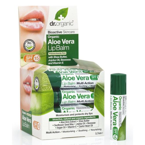 Dr Organic Bio Aloe Vera ajakbalzsam, 5,7 ml