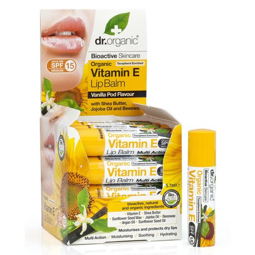 Dr Organic Bio E-Vitaminos ajakbalzsam, 5,7 ml