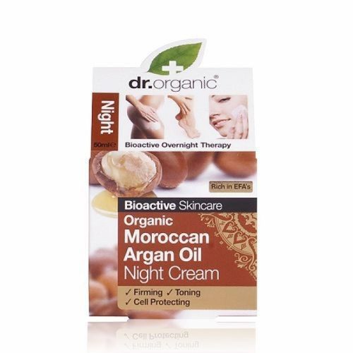 Dr Organic éjszakai arcápoló krém marokkói bio argánolajjal, 50 ml