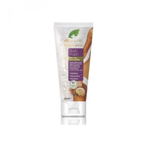Dr Organic Moroccan Glow barnítás előtti bőrradír, 200 ml
