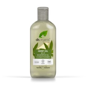   Dr Organic 2 az 1-ben sampon és hajkondicionáló bioaktív kendermagolajjal, 265 ml
