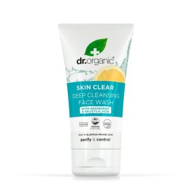   Dr Organic Skin Clear mélytisztító arclemosó 5 az 1-ben, 125 ml