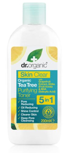Dr Organic Skin Clear pórustisztító arctonik 5 az 1-ben, 200 ml