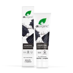   Dr Organic extra fehérítő fogkrém aktív szénnel, 100 ml