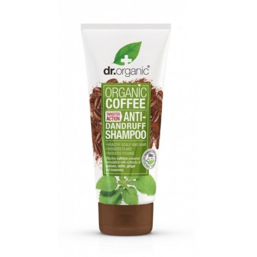 Dr Organic Korpás fejbőrreodás elleni sampon bio kávéval, 200 ml