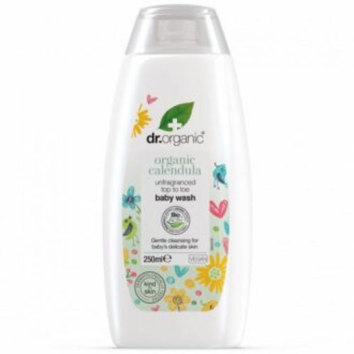 Dr Organic Illatmentes babafürdető bio körömvirággal, 250 ml