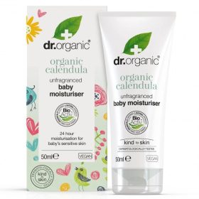   Dr Organic illatmentes hidratáló babakrém bio körömvirággal, 50 ml