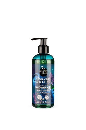 Organic Shop nyugtató tusolóolaj levendulával, áfonyával és melatoninnal, 260 ml