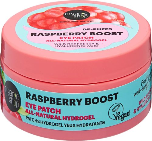 Organic Shop természetes hidrogél szemmaszk erdei málnával és hialuronsavval, 60 db