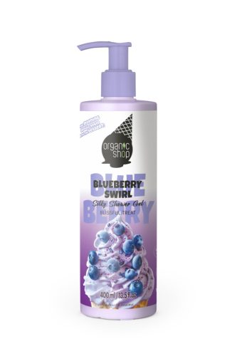 Organic Shop áfonyás csavart fagyi selymes tusfürdő gél, 400 ml
