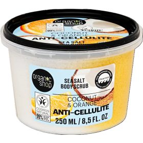   Organic Shop Anti-Cellulite tengeri sós testradír kókusszal és naranccsal, 250 ml