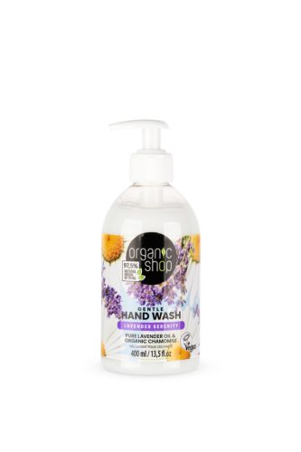 Organic Shop levendula harmónia gyendég folyékony szappan levendulaolajjal és bio kamillával, 400 ml