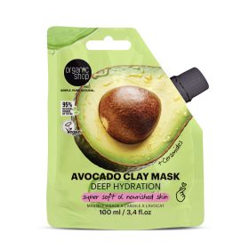   Organic Shop „Deep Hydration” avokádós agyagmaszk ceramidokkal, 100 ml