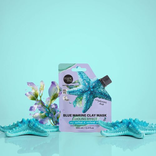 Organic Shop „Cooling Effect” kék tengeri agyagmaszk hialuronsavval, 100 ml