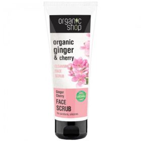   Organic Shop tisztító arcradír cseresznyével és gyömbérrel, 75  ml
