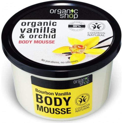 Organic Shop hidratáló testápoló mousse vaníliával és orchideával, 250 ml