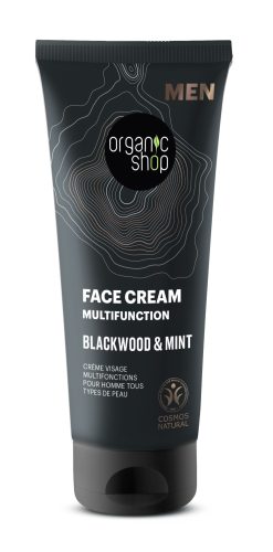 Organic Shop Men multifunkcionális arckrém tölgyfakéreg-kivonattal és mentával, 75 ml