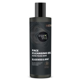   Organic Shop Men arctisztító gél tölgyfakéreg-kivonattal és mentával, 200 ml