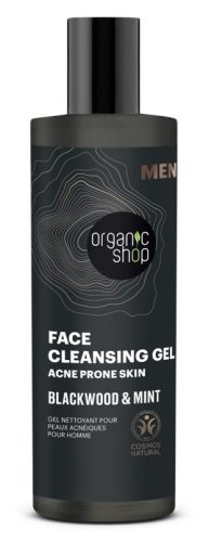 Organic Shop Men arctisztító gél tölgyfakéreg-kivonattal és mentával, 200 ml