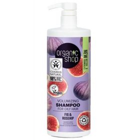   Organic Shop volumennövelő sampon fügével és csipkebogyóval, 1 l