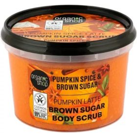   Organic Shop Pumpkin Spice Latte testradír sütőtökös fűszerrel és barna cukorral, 250 ml